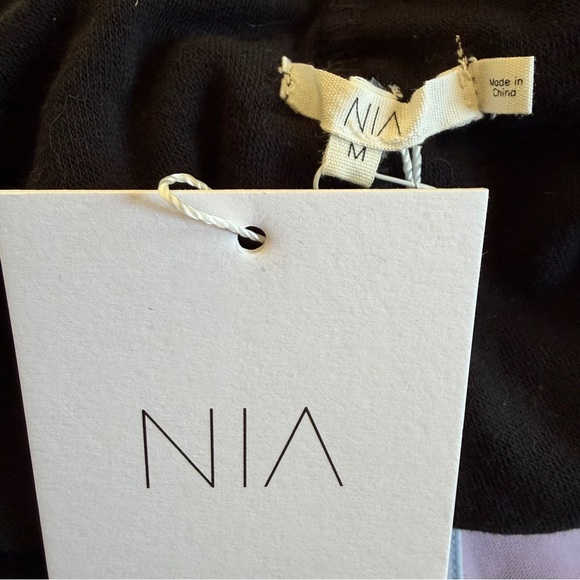 Nia The Brand Serena Skort Black mini skirt terry cloth shorts Revolve M - Picture 8 of 10